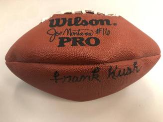 Football autographed by Frank Kush