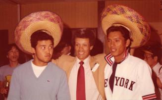 Hanshin Tigers Team Members with Sombreros at Monti's