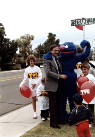 Harry Mitchell and Y95 Event on Sesame Street Tempe #1
