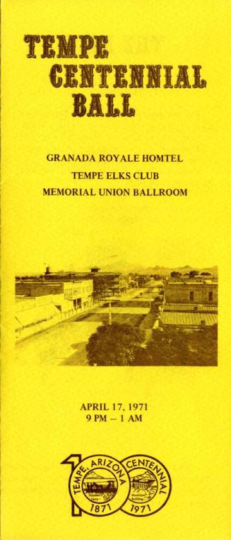 Tempe City Centennial Ball Event Pamphlet