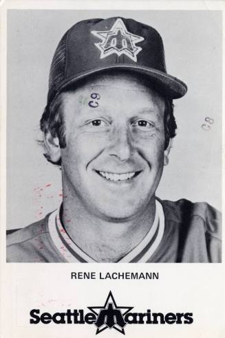 Seattle Mariners "Rene Lachemann" Postcard to Harry Mitchell