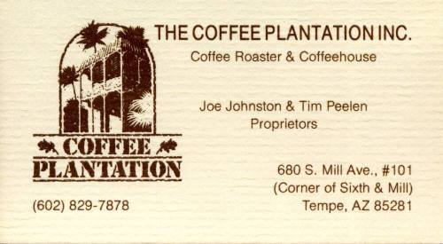 Coffee Plantation Business Card