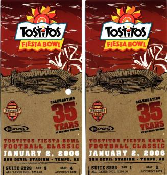 Tostitos Fiesta Bowl Sun Devil Stadium Tickets