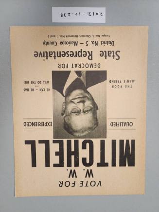 W. W. Mitchell State Representative Campaign Poster