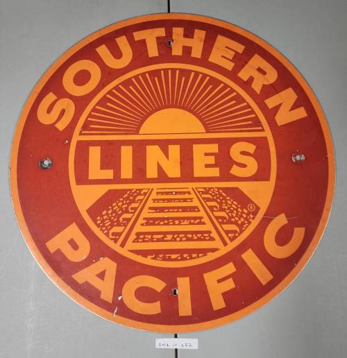 Southern Pacific Lines Metal Railroad Sign