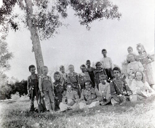 Group of children at Double Butte School