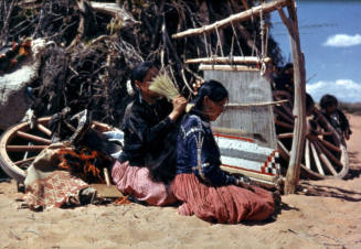 Navajo Women Weaving