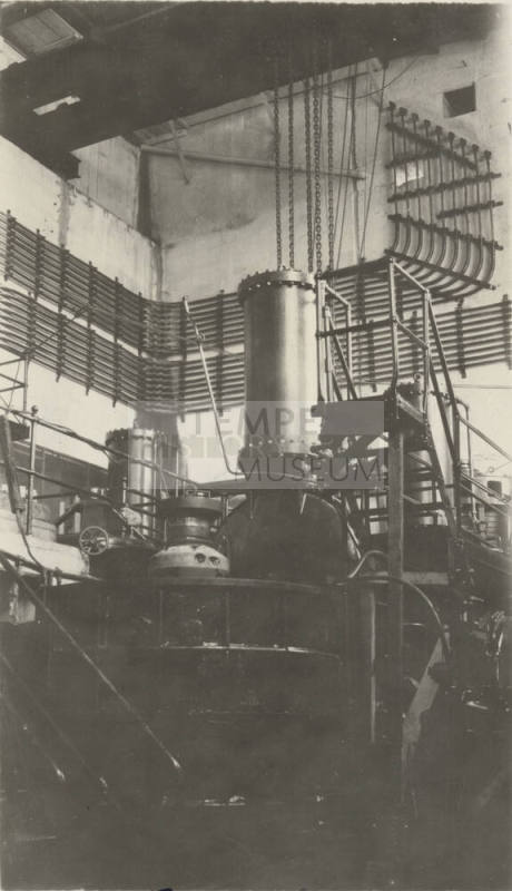 Photo- interior machinery at the Roosevelt Dam