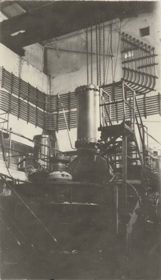Photo- interior machinery at the Roosevelt Dam
