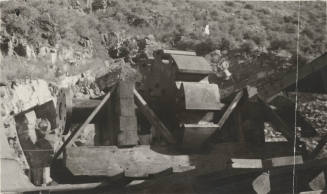 Photo- Water wheel construction at Roosevelt Dam