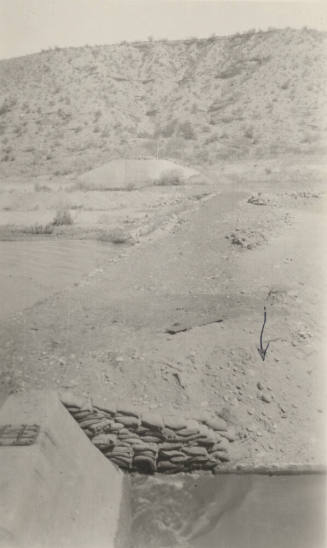 Photo- brush and gravel dam at the Salt River Intake