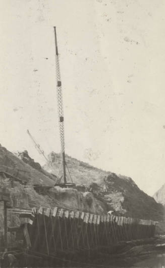 Photo- construction at Mormon Flat dam