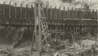 Photo- construction at Mormon Flat dam