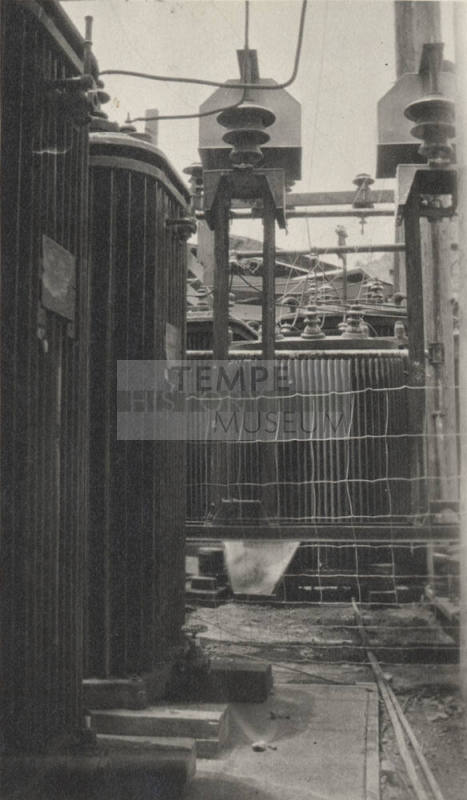 Photo- view of transformers at Mormon Flat substation
