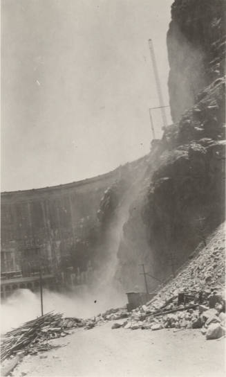 Photo- Horse Mesa Dam and debris