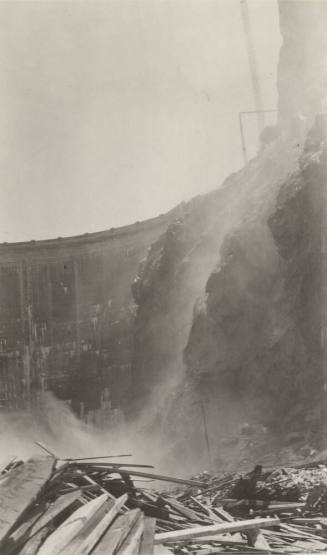 Photo- Horse Mesa Dam and debris