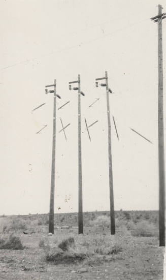 Photo- Stewart Mountain power poles and lines
