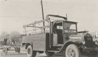 Photo- line truck with attached wagon