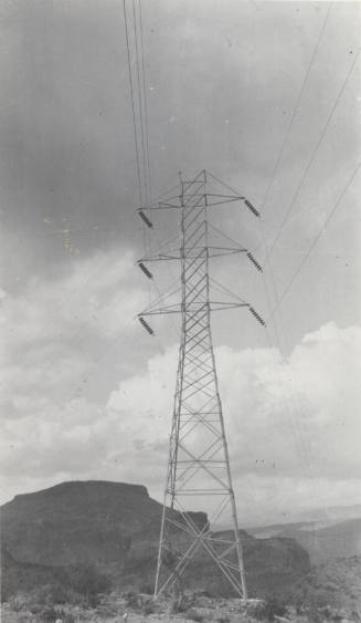 Photo- Horse Mesa power line tower with insulators