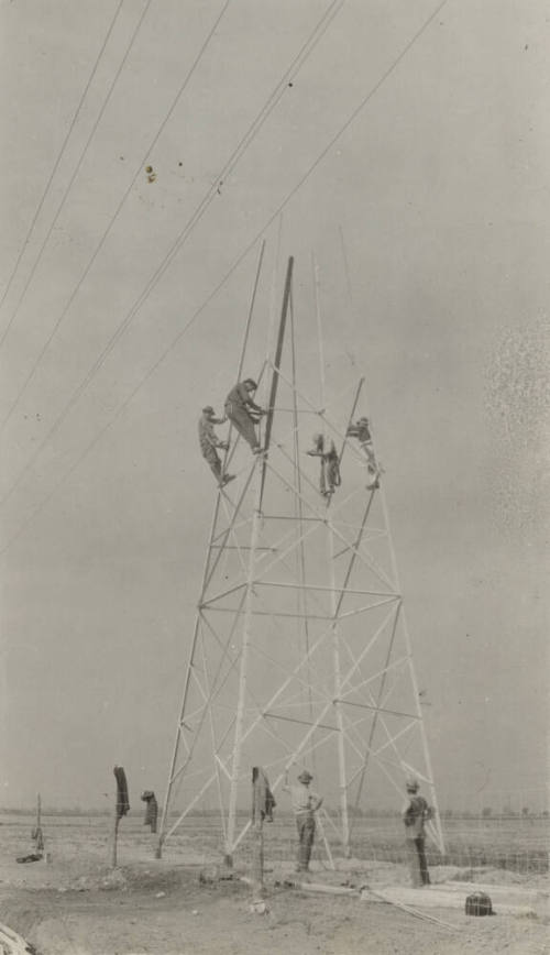 Photo- Goldfield-Superior line tower construction