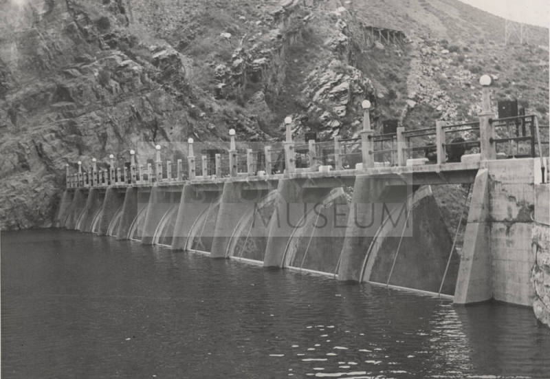 Photo-View of south spillway at Roosevelt Dam
