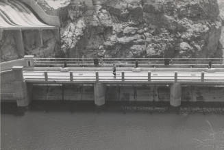 Photo-View of north spillway gates at Horse Mesa Dam