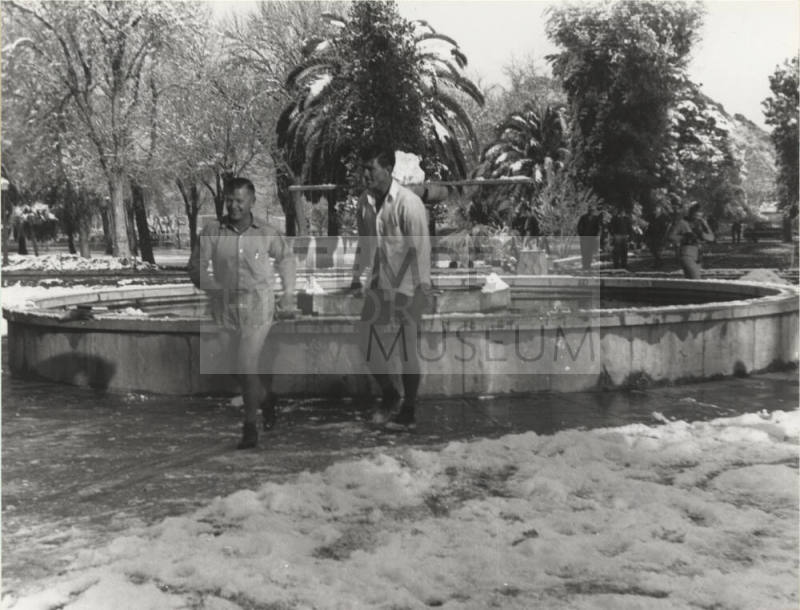 Fall semester of 1936-37,  snow-filled morning Arizona State Teachers College
