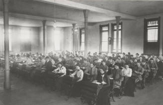 Students in Lecture-Study Hall in Old Main