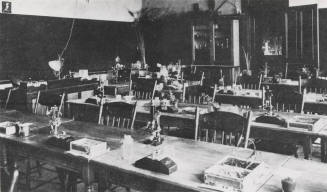 Botany laboratory in Main Building on Dedication Day, February 5, 1898