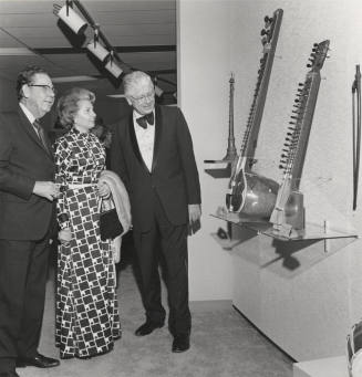 Vice President G. L. Cady, Mrs J. Schwada, Dean H. A. Bruinsma visit collection