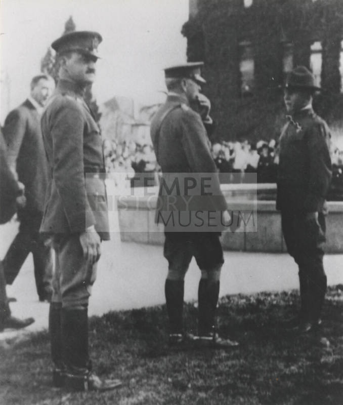 Military dignitaries visit Tempe Normal School in 1920