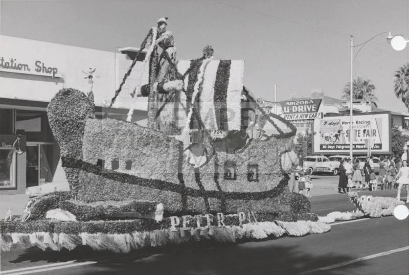 Peter Pan float in 1957 parade