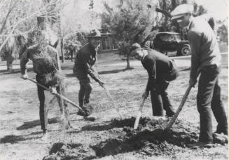 Students Plant a Tree on Arbor Day 1923