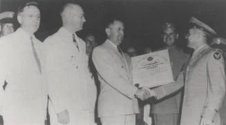 President Grady Gammage Receives Service Award from Army Air Forces