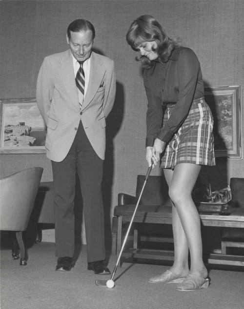 President John W. Schwada Promoting Golf Tournament