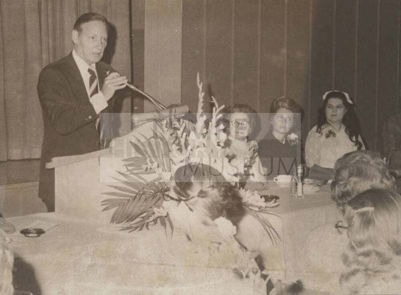 President John W. Schwada Speaks at a Banquet