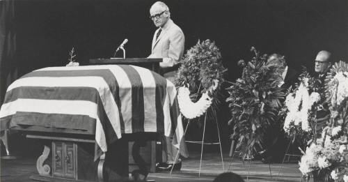 Senator Barry Goldwater Pays Last Respect to Carl Hayden