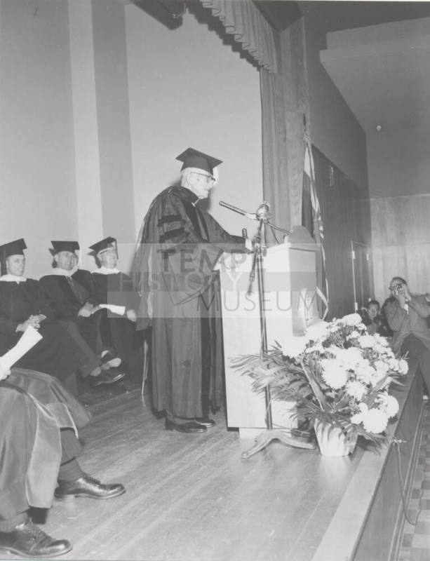 Carl Hayden Responds to Audience After Accepting Honorary Doctor of Laws Degree