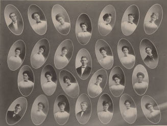 Class of 1908 Individual Portraits Grouped Together