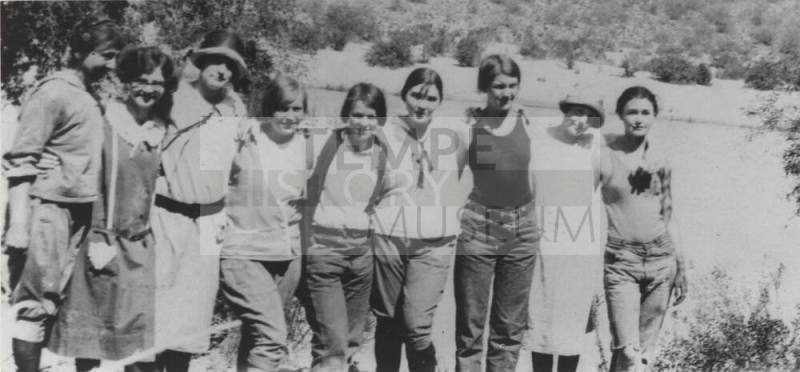 Members of the 1928 Zetetic Society at the Dam on Salt River