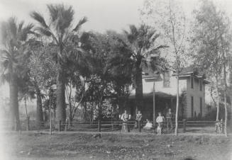 Farmer/Goodwin Mansion Showing Family in Front Yard