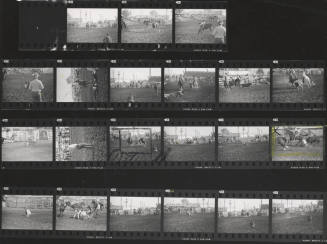 Contact Prints of a Series of Rodeo Scenes