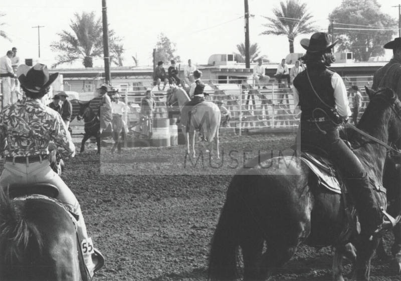 Competitors Line-Up for Rodeo