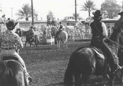 Competitors Line-Up for Rodeo