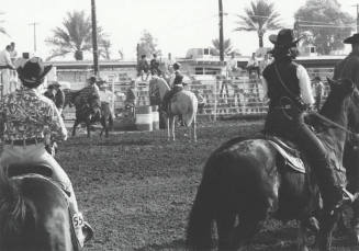 Competitors Line-Up for Rodeo