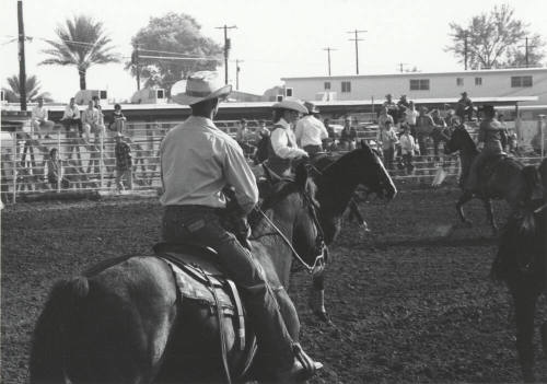 Competitors Line-Up for Rodeo