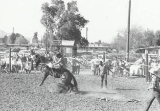 Saddle Bronc Rider is Thrown
