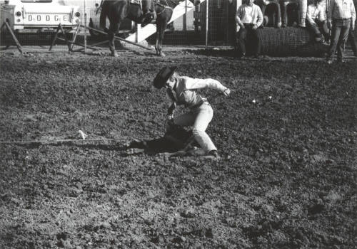 Lady Calf Roper at the Rodeo
