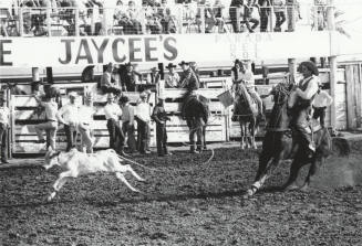 Roper Misses Calf at the Rodeo