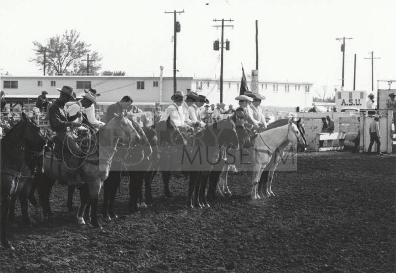 Rodeo Contestants in Formation
